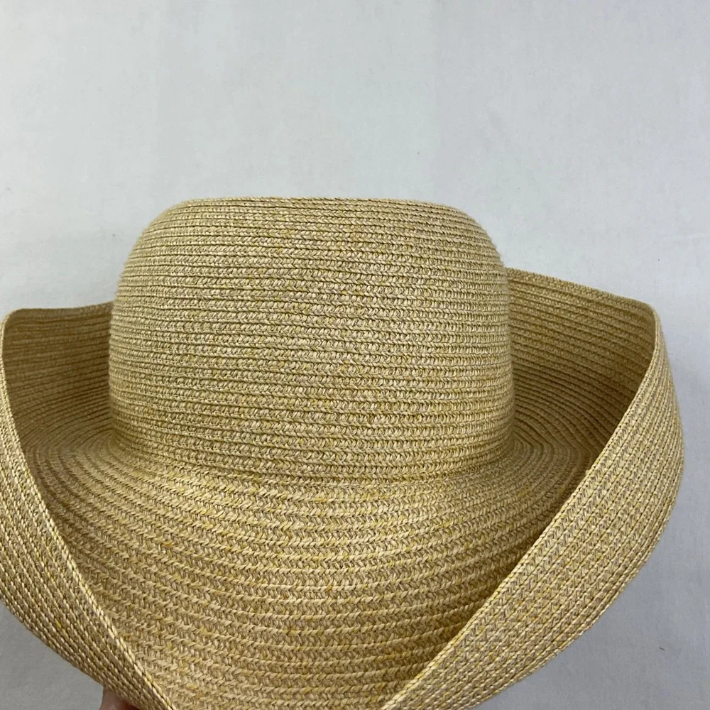 Betmar hat New York Tan Straw Sun Wide Brim Packable Summer Beach C166BUPPK